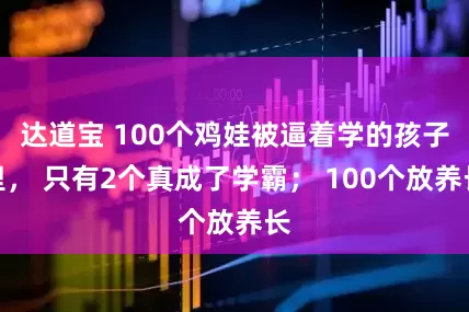 达道宝 100个鸡娃被逼着学的孩子里， 只有2个真成了学霸； 100个放养长
