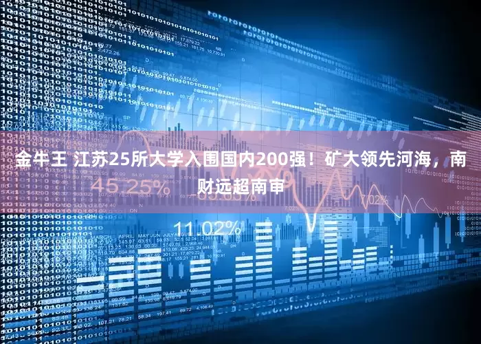 金牛王 江苏25所大学入围国内200强！矿大领先河海，南财远超南审